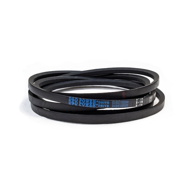 D&D B176 Classical V-Belt, 179 in Outside Length, 21/32 in Top Width, 1 Ribs B176 - main